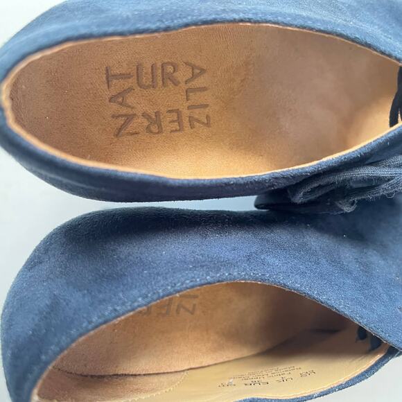 Naturalizer Paxton Bootie Womens Size 6M Blue Open Front Lace Up Tassel Witchy - Picture 11 of 13